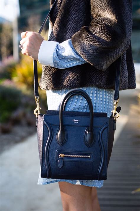 celine nano blue black|Celine nano bag.